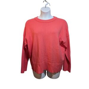 A New Day XXL Lipstick Pink Knit Sweater Relaxed Fit Preppy Schoolgirl Cozy Warm